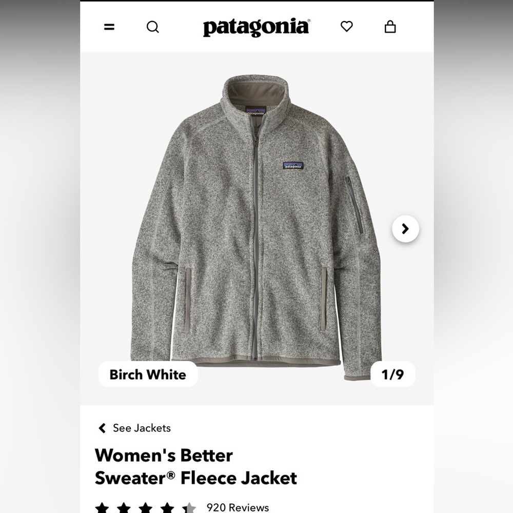 Patagonia Better Sweater Full Zip Jacket